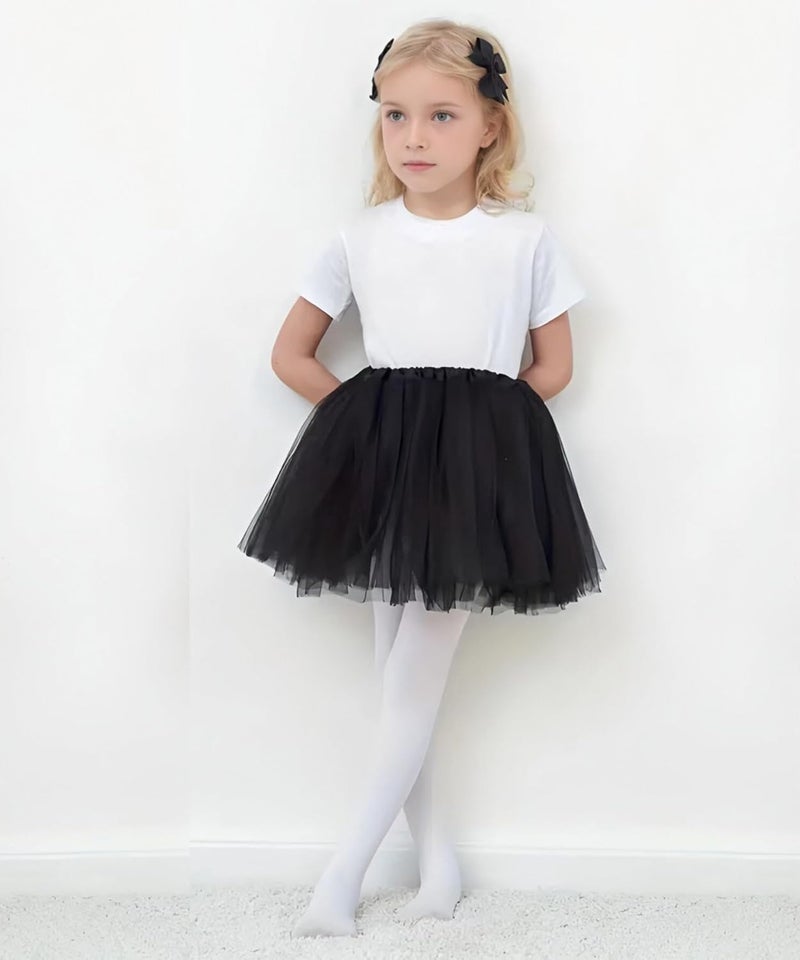 Jastore Girls Tutu Skirt 4 Layers Tulle Tutus for Girls Fluffy Ballet Dress Up for Toddler Kids Children - Image 4